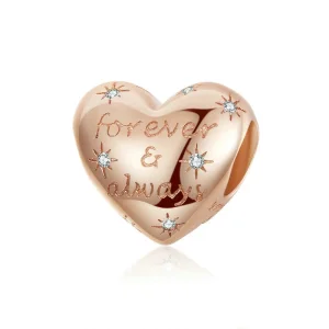 (image for) Pandora Style Rose Gold Forever & Always Charm - SCC1223