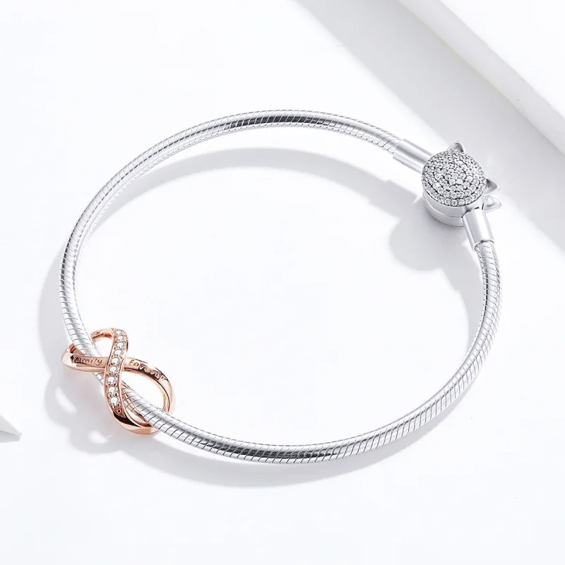 (image for) Pandora Style Rose Gold Infinity Charm - SCC1146-C - View 5