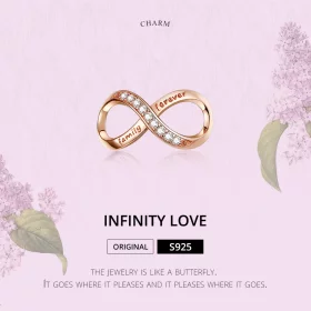Pandora Style Rose Gold Infinity Charm - SCC1146-C