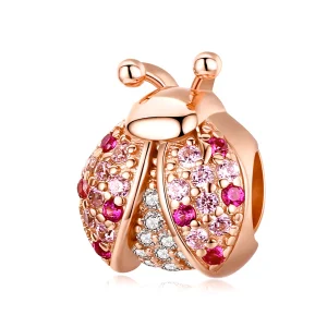 (image for) Pandora Style Rose Gold Ladybug Charm - SCC1120-C