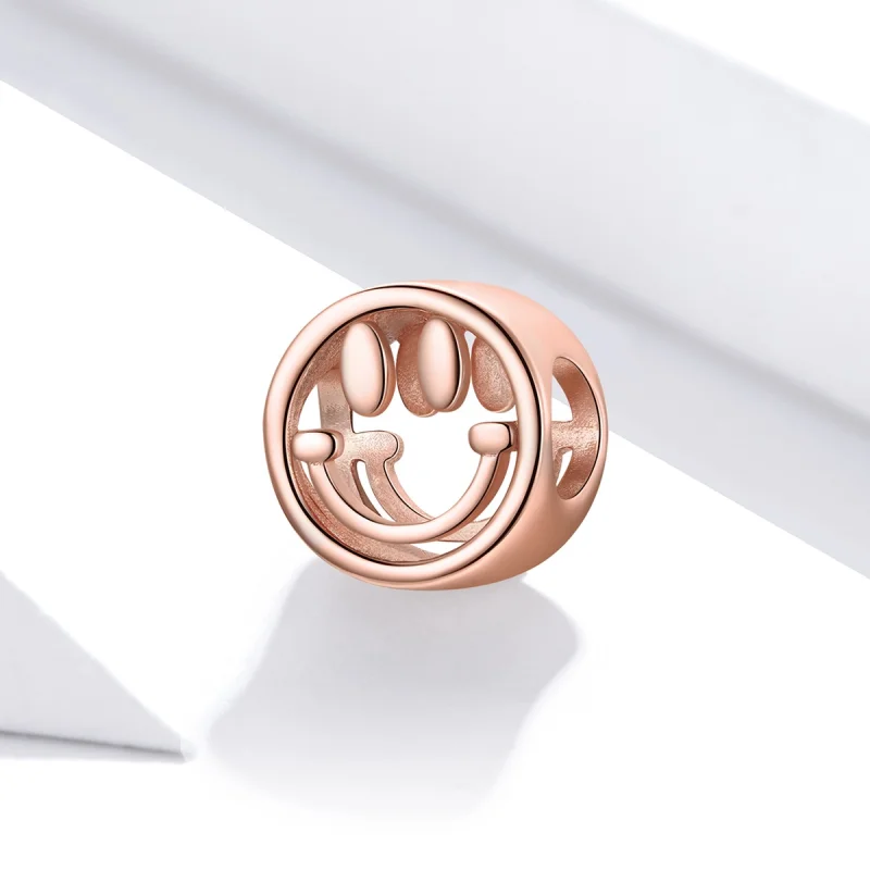 (image for) Pandora Style Rose Gold Lucky Smile Charm - SCC1787 - View 2