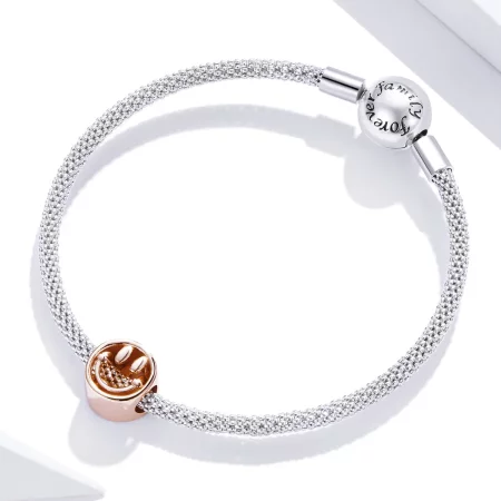 Pandora Style Rose Gold Lucky Smile Charm - SCC1787