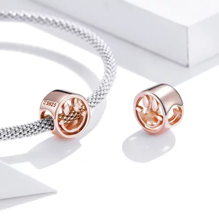 Pandora Style Rose Gold Lucky Smile Charm - SCC1787