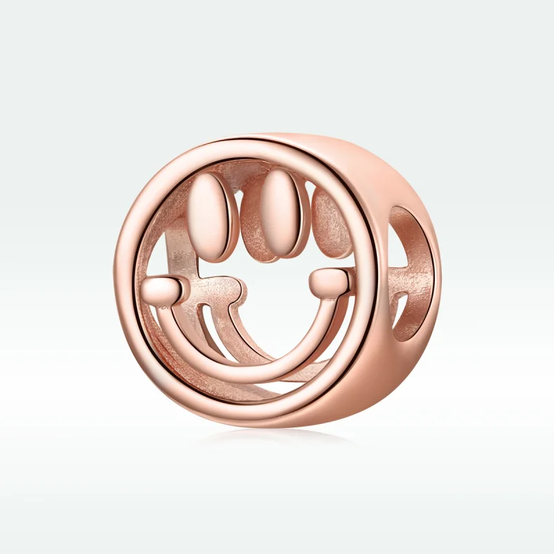 (image for) Pandora Style Rose Gold Lucky Smile Charm - SCC1787 - View 5