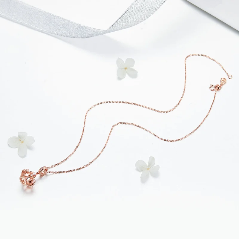 (image for) Pandora Style Rose Gold Regal Crown Dangle Charm - SCC1121 - View 8