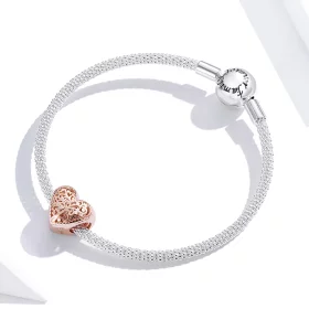 Pandora Style Rose Gold Rose Family Tree Charm - BSC215 Pandora Style Rose Gold Rose Family Tree Charm - BSC215