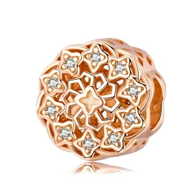 Pandora Style Rose Gold Rose Window Charm - SCC1279 Pandora Style Rose Gold Rose Window Charm - SCC1279
