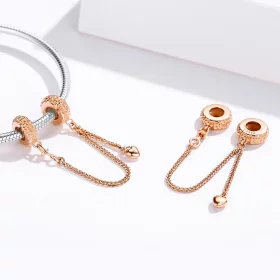 Pandora Style Rose Gold Safety Chain - SCC1112-C Pandora Style Rose Gold Safety Chain - SCC1112-C