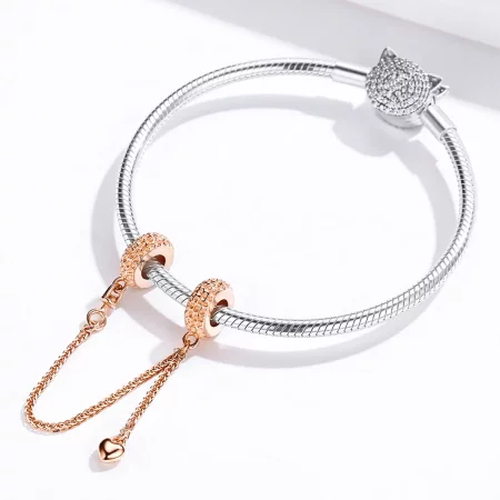 Pandora Style Rose Gold Safety Chain - SCC1112-C