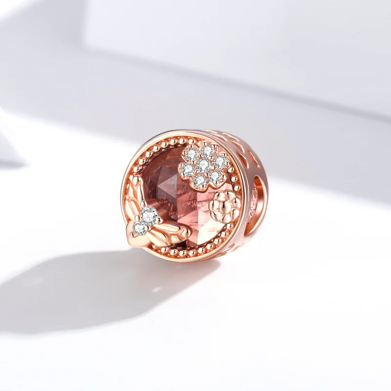 (image for) Pandora Style Rose Gold Secret Garden Charm - BSC389 - View 2