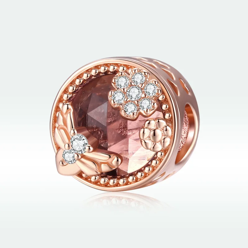 (image for) Pandora Style Rose Gold Secret Garden Charm - BSC389 - View 5