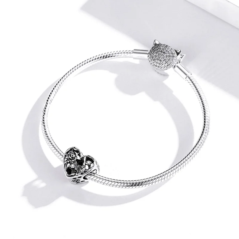 (image for) Pandora Style Rose Love Charm - BSC475 - View 3