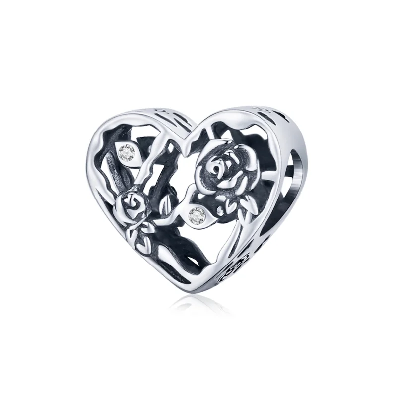 (image for) Pandora Style Rose Love Charm - BSC475 - Product Image