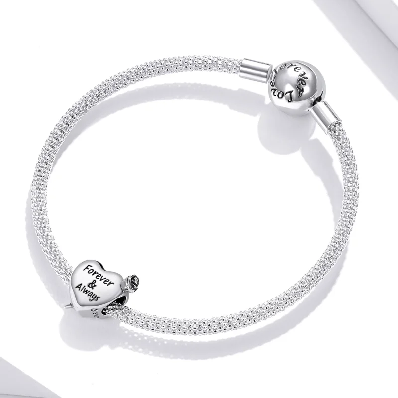 (image for) Pandora Style Rose Love Charm - BSC480 - View 3