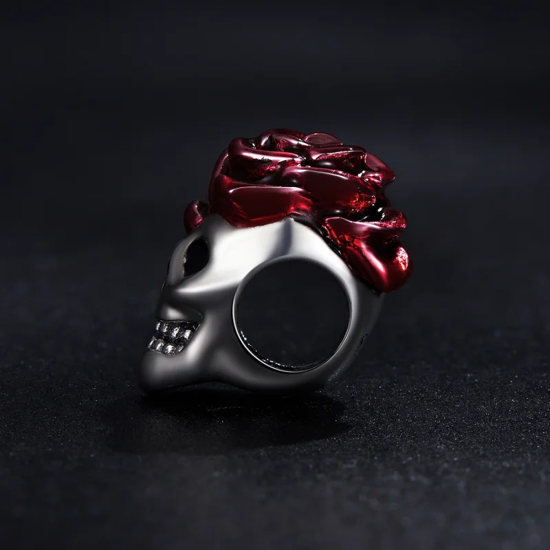 (image for) Pandora Style Rose Skull Charm - SCC2403 - View 3
