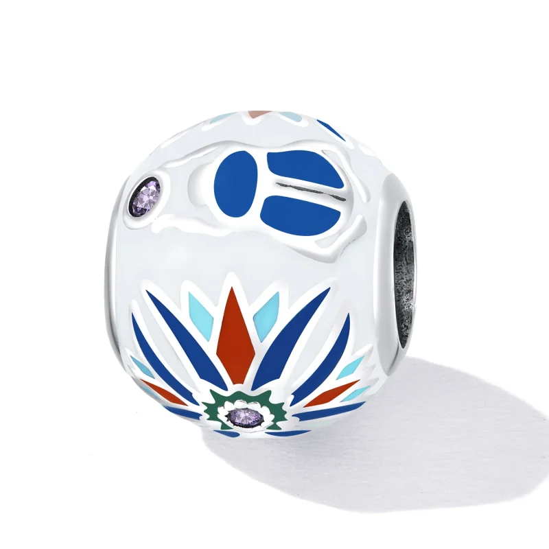 (image for) Pandora Style Scarab Lotus Charm - SCC2254 - View 2