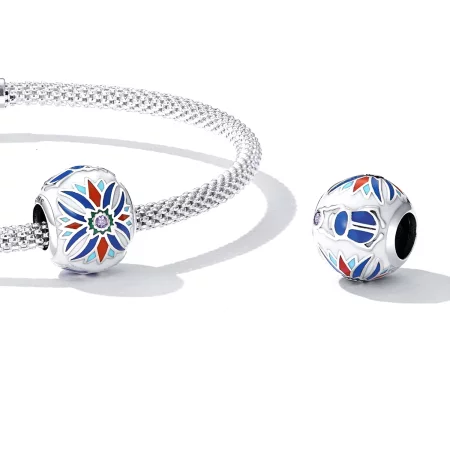 Pandora Style Scarab Lotus Charm - SCC2254