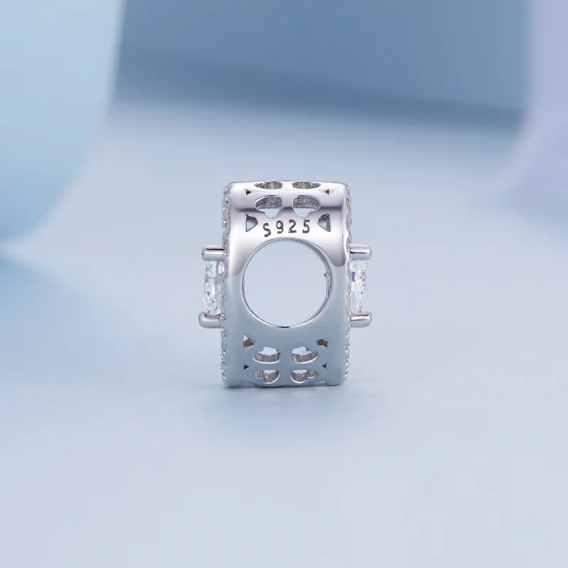 (image for) Pandora Style Shining Heart Charm - BSC662 - View 3