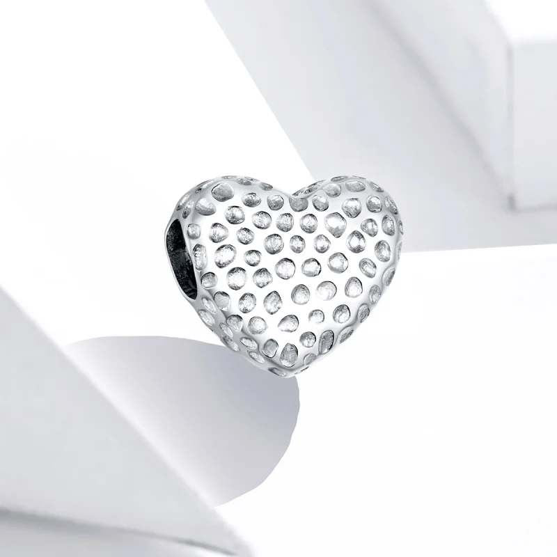 (image for) Pandora Style Shining Heart Charm - SCC1587 - View 2