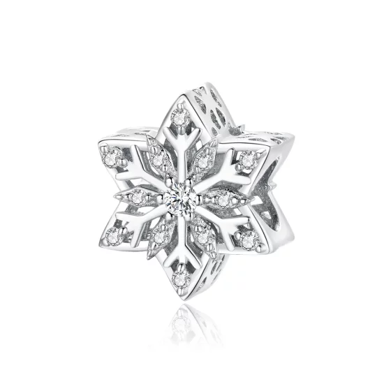Pandora Style Shiny Snowflakes Charm - BSC368