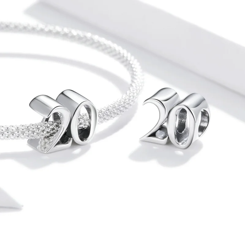 (image for) Pandora Style Silver 20Th Anniversary Charm - SCC1623 - View 4