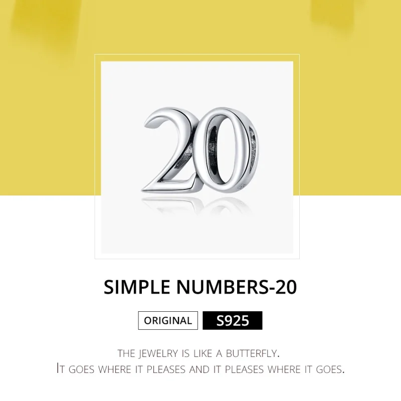 (image for) Pandora Style Silver 20Th Anniversary Charm - SCC1623 - View 6