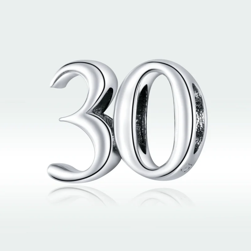 (image for) Pandora Style Silver 30Th Birthday Charm - SCC1622 - View 5