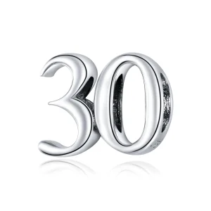 (image for) Pandora Style Silver 30Th Birthday Charm - SCC1622