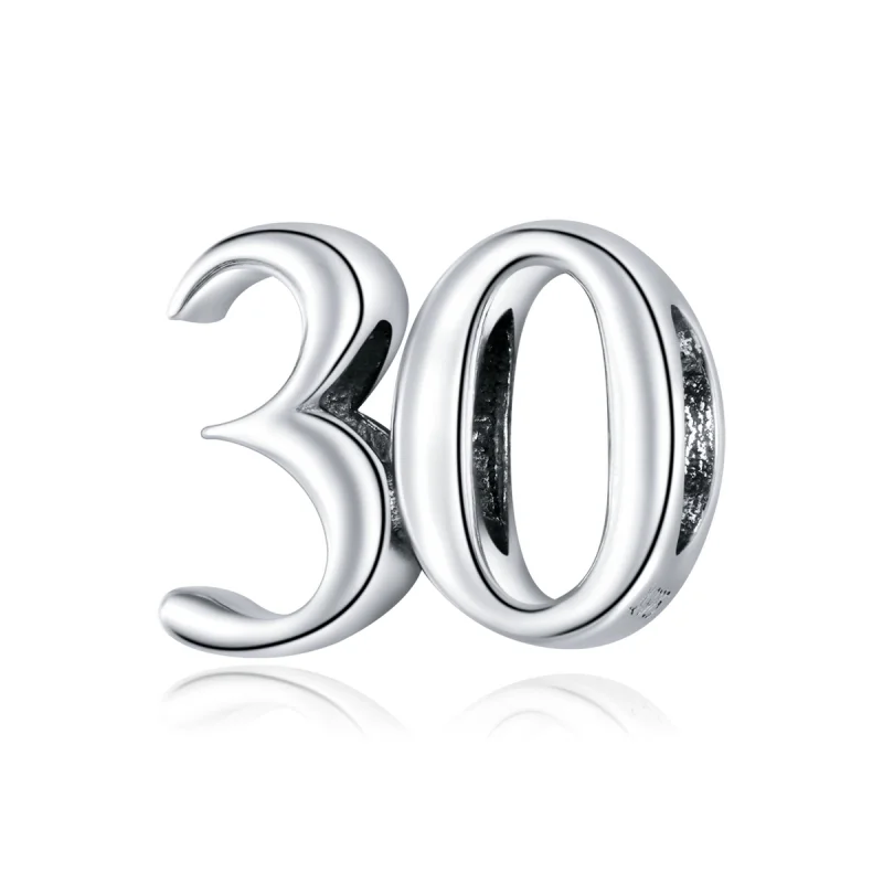 (image for) Pandora Style Silver 30Th Birthday Charm - SCC1622 - Product Image