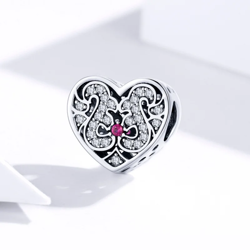 (image for) Pandora Style Silver Always In My Heart Charm - SCC1415 - View 2