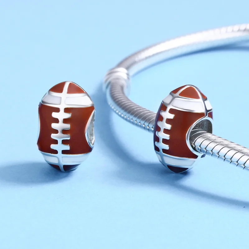 (image for) Pandora Style Silver American Football Charm - SCC442 - View 5