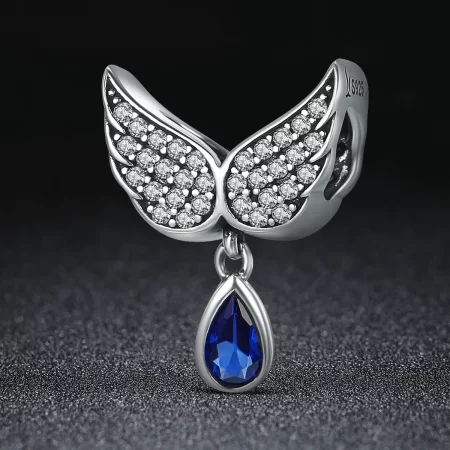 Pandora Style Silver Angel Wings Charm - SCC481