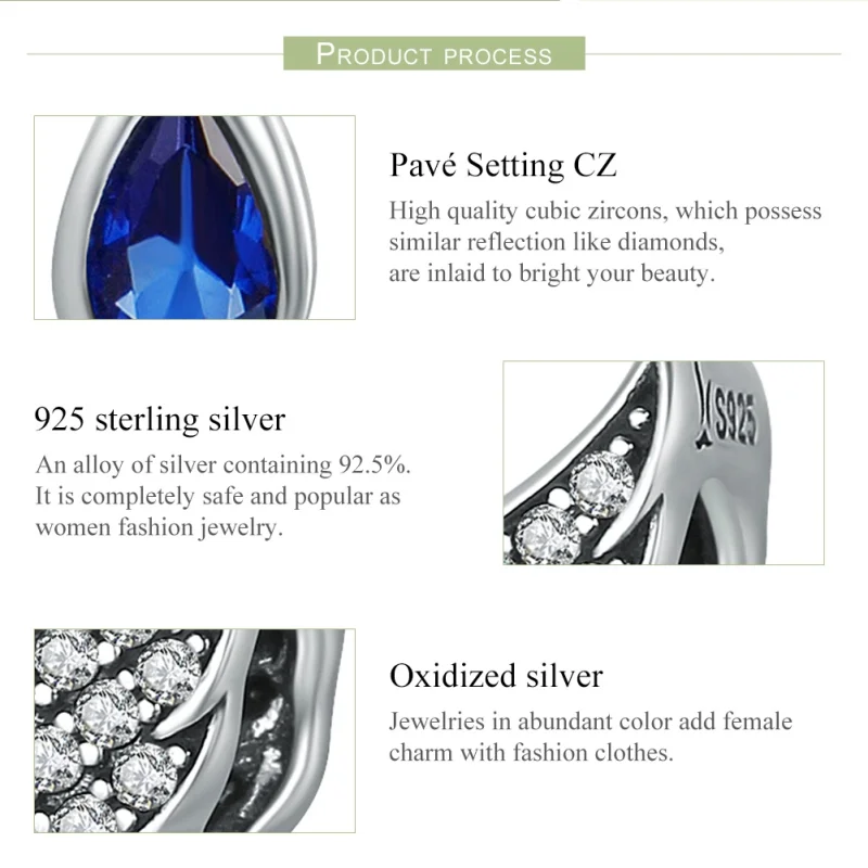 (image for) Pandora Style Silver Angel Wings Charm - SCC481 - View 6