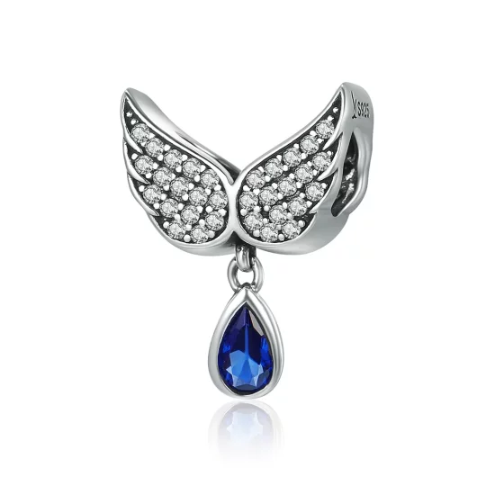 Pandora Style Silver Angel Wings Charm - SCC481