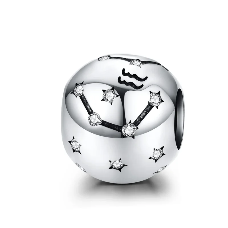 (image for) Pandora Style Silver Aquarius Charm - SCC1218-11 - Product Image