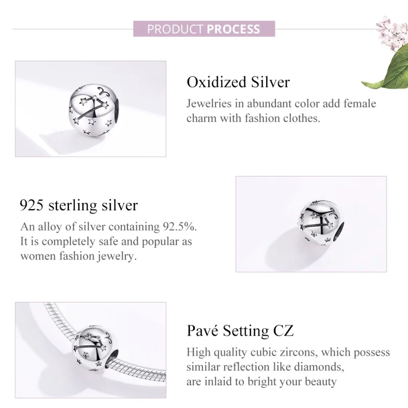 (image for) Pandora Style Silver Aries Charm - SCC1218-1 - View 2