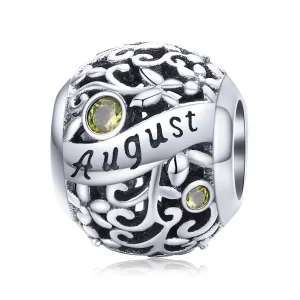 (image for) Pandora Style Silver August Peridot Birthstone Charm - SCC1385-8
