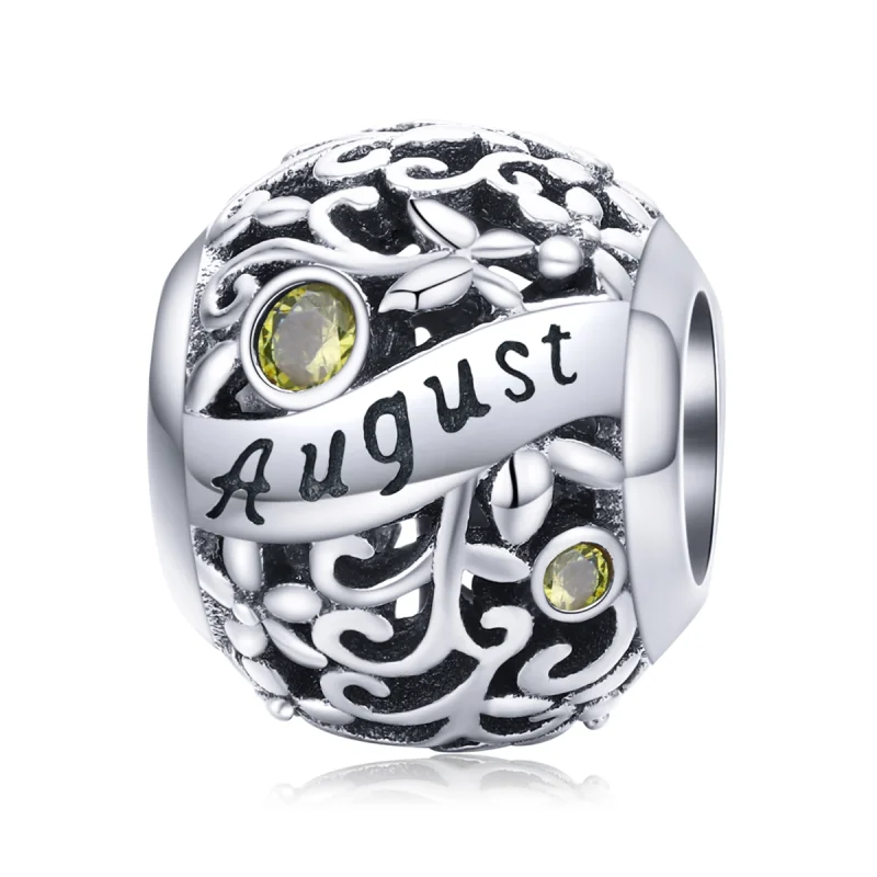 (image for) Pandora Style Silver August Peridot Birthstone Charm - SCC1385-8 - Product Image