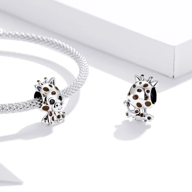 (image for) Pandora Style Silver Baby Giraffe Charm - SCC1691 - View 4