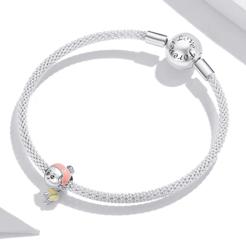 (image for) Pandora Style Silver Baby Girl Charm - SCC1845 - View 3