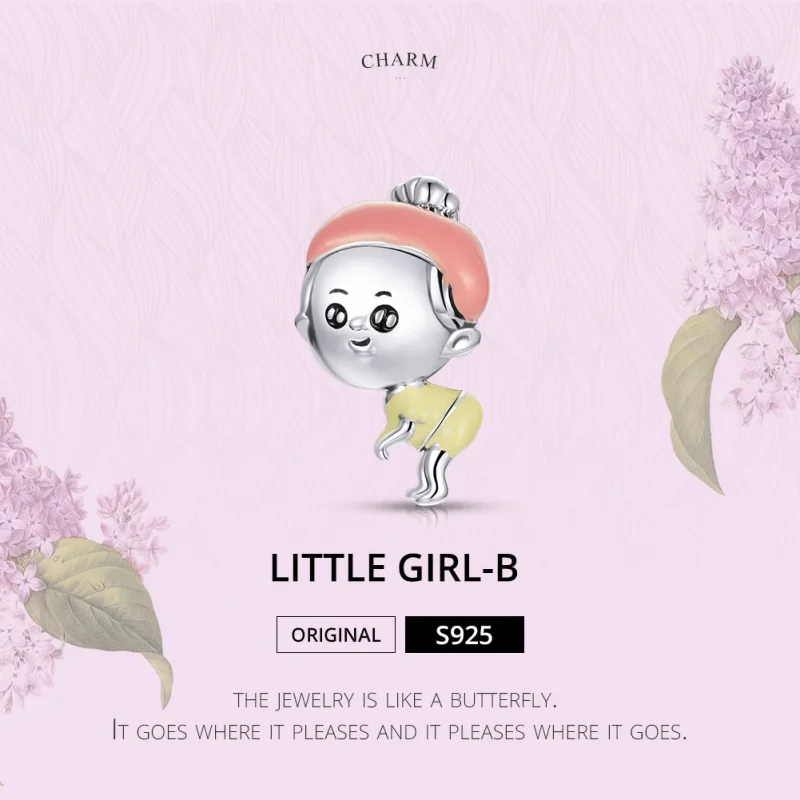 (image for) Pandora Style Silver Baby Girl Charm - SCC1845 - View 7