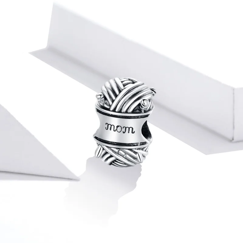 (image for) Pandora Style Silver Ball of Yarn Charm - SCC1654 - View 2