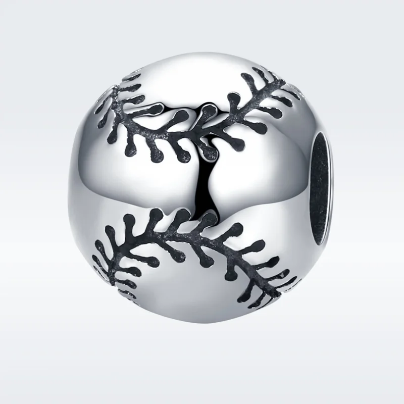 (image for) Pandora Style Silver Baseball Passion Charm - SCC449 - View 2
