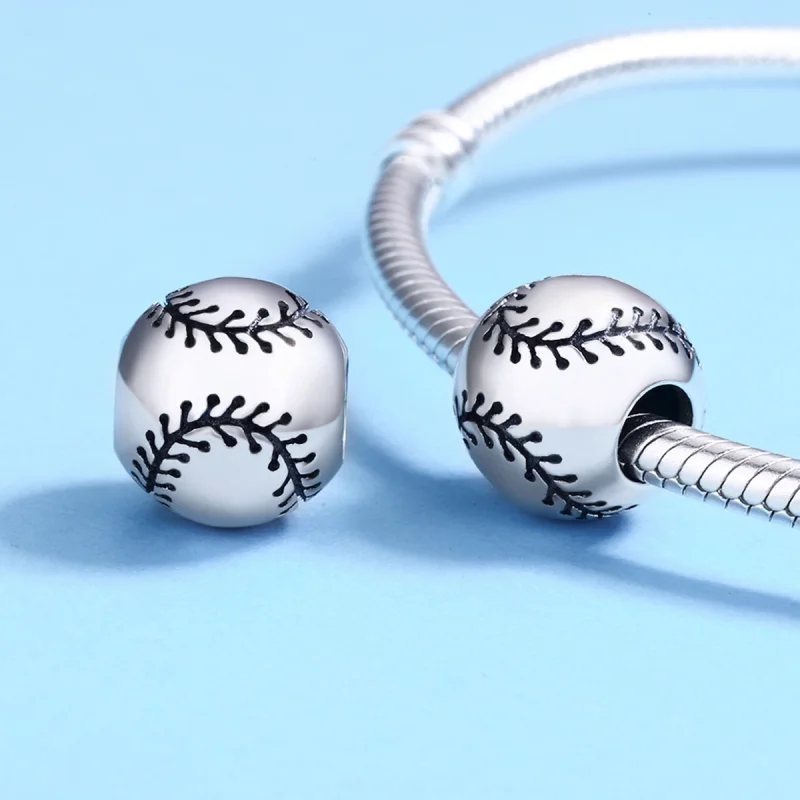 (image for) Pandora Style Silver Baseball Passion Charm - SCC449 - View 5