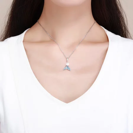 Pandora Style Silver Beaded Mermaid Tail Charm - SCC877