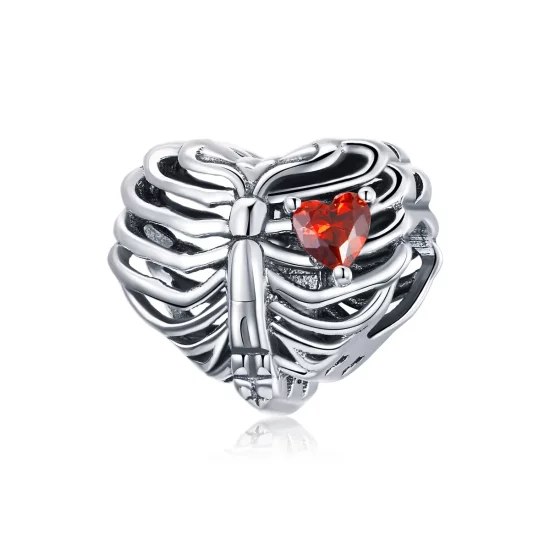 Pandora Style Silver Beating Heart Charm - SCC1764