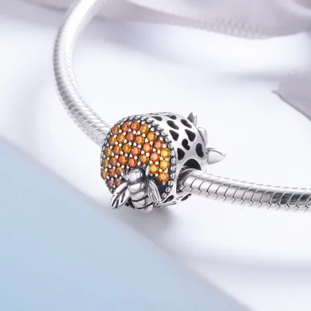Pandora Style Silver Bee House Charm - SCC654