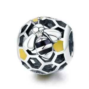 (image for) Pandora Style Silver Bee's Hive Charm - SCC779