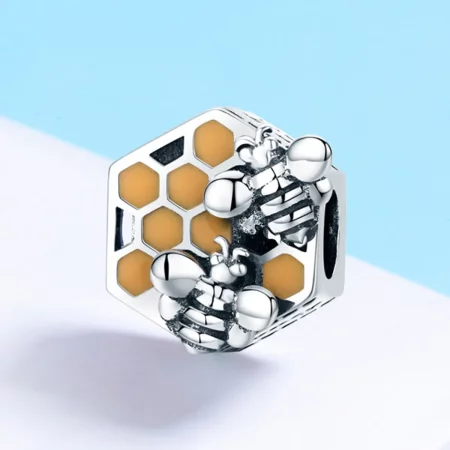 Pandora Style Silver Beehive Charm - SCC500