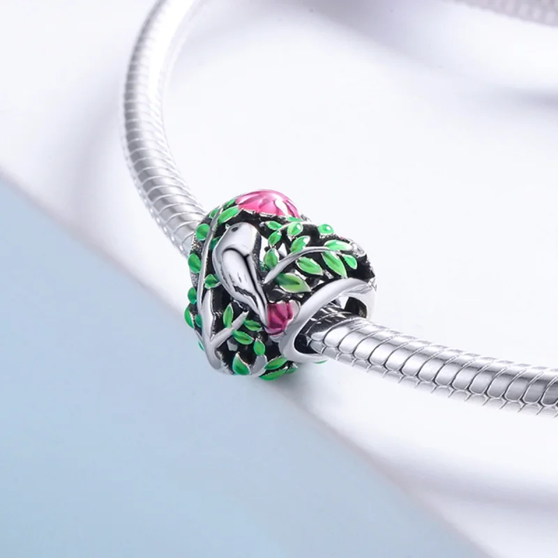 (image for) Pandora Style Silver Birds In The Forest Charm - SCC647 - View 4